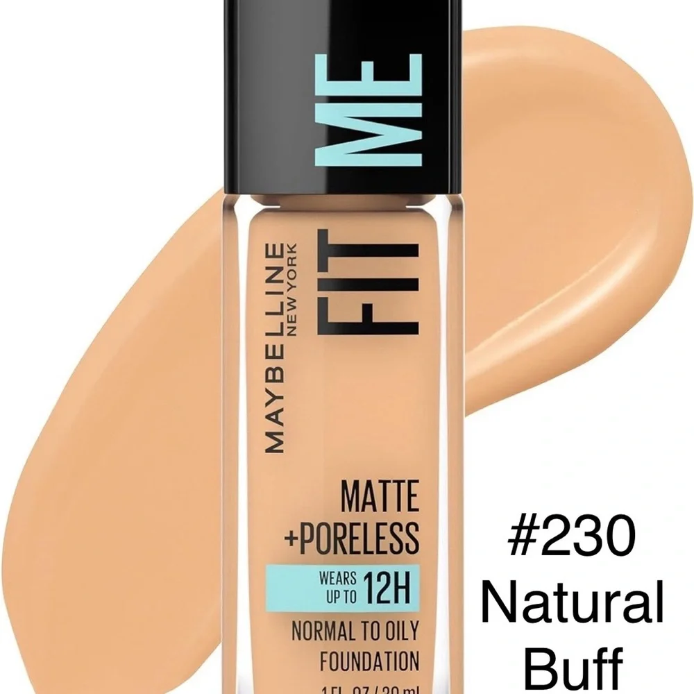 Maybelline Fit Me Matte + Poreless Liquid Oil-Free‎ Foundation Makeup,